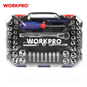 WORKPRO <strong>63</strong> PC Mechanic <strong>Tool</strong> Box Set 1/4&quot; 3/8&quot; Dr. CR-V Spanner Socket Set Auto Repair Hand <strong>Tool</strong> <strong>Kit</strong> - Product Image 1