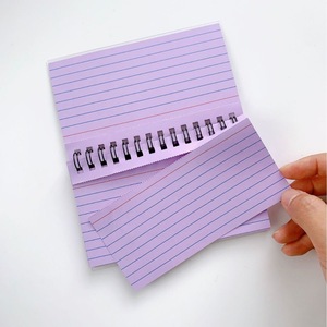 Cuaderno de bobina desmontable con tarjeta de índice de papel de nota Regalo de Libro encuadernado en espiral hecho de cubierta de papel duradera