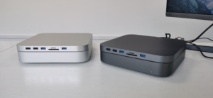 MC25 Apple M1 için Docking istasyonu ile SATA SSD/HDD yuvası SD TF kart USB 3.0/2.0 için mac mini hub 2020 M1 çip gümüş - Product Image 4
