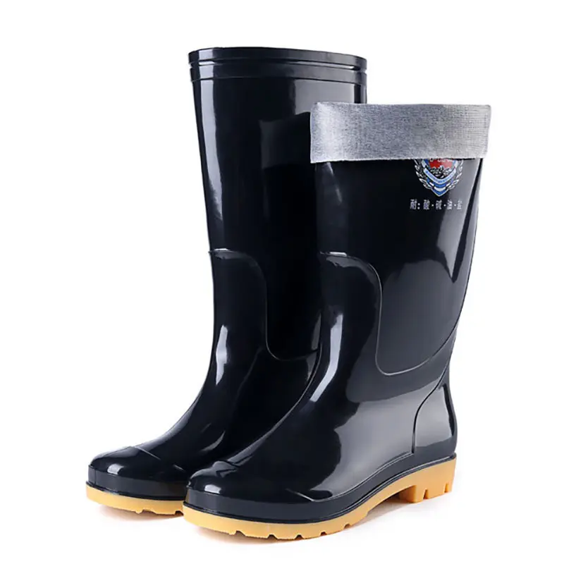 3531 nuovo di alta stivali da pioggia tubo 1806 non-scivolare lungo tubo stivali da pioggia uomini di assicurazione del lavoro di tre di gomma impermeabile scarpe di fabbrica