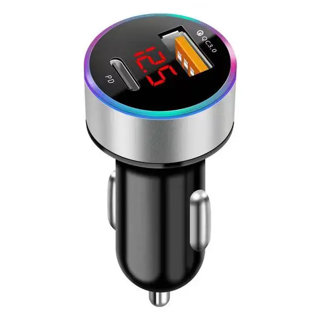 Chargeur de voiture USB 38W QC 3.0 Type C chargeur de téléphone à charge rapide pour iPhone 13 12 11 Huawei Samsung Xiaomi chargeur de téléphone USB dans la voiture