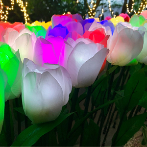 RGB <strong>DMX</strong> Artificial Rose Tulip Flower Lights <strong>with</strong> 512 <strong>DMX</strong> <strong>Controller</strong> for Outdoor Event and Project Decorative Lighting - Product Image 1