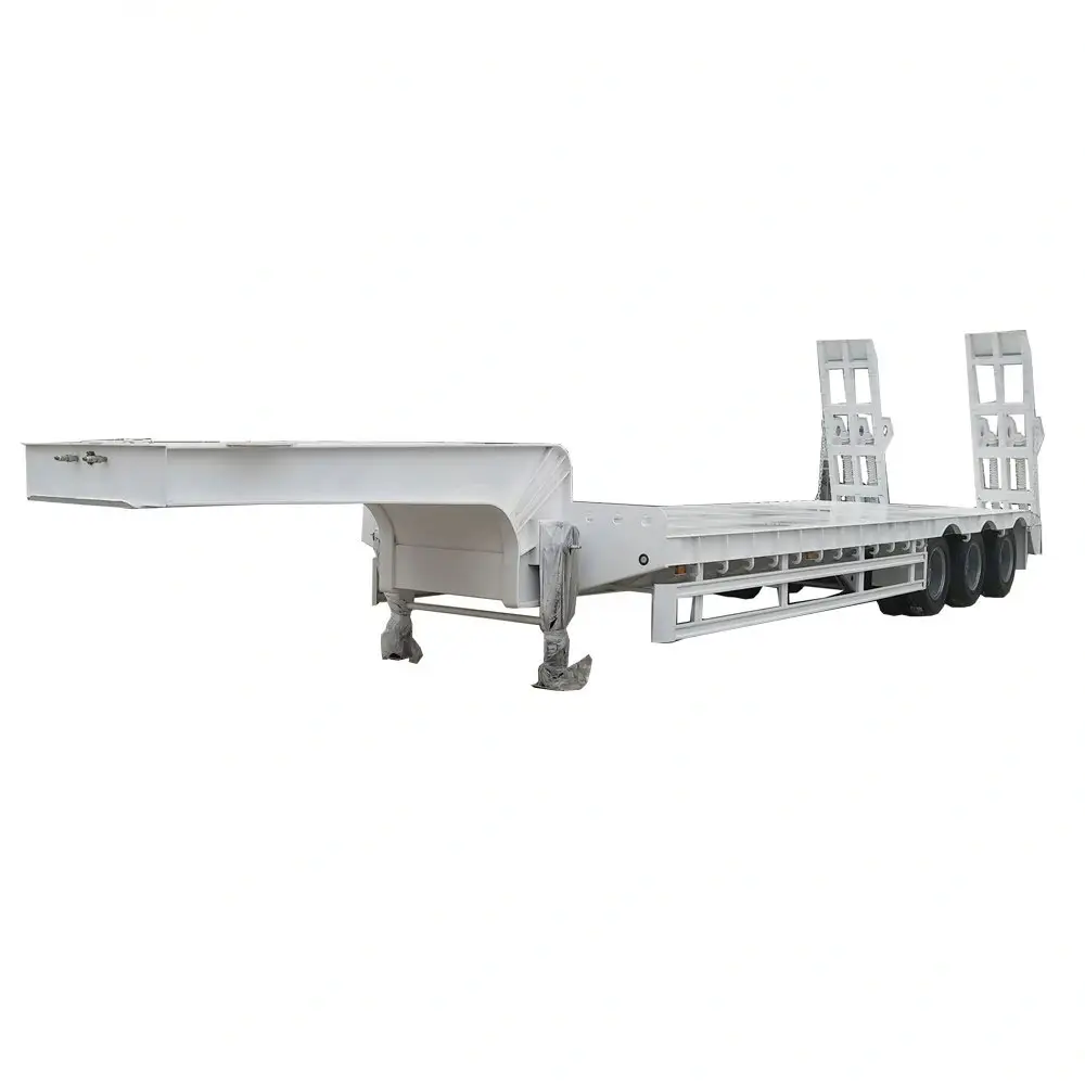 Keeyak White 4mm Platform thickness Q345B Semi Trailer To Transport Bulk Goods High Quality And Customizable Lowbed Trailer