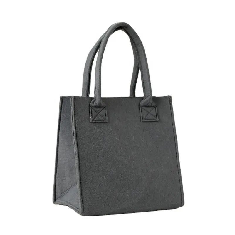 promotion Custom printed logo gift tote bag wool felt ladies handbag shopping shoulder bag