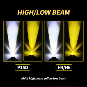 Yüksek kaliteli motosiklet aydınlatma sistemi yüksek/düşük işın CSP3570 lens aksesuarları PX15D BA20 H4 H4 led sis sürüş far ampulü - Product Image 5