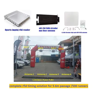 Marathon Race Timing System Komplett set 4-Port UHF RFID Reader Roll matte Antenne Armband Tag Access Control Card Reader - Product Image 2