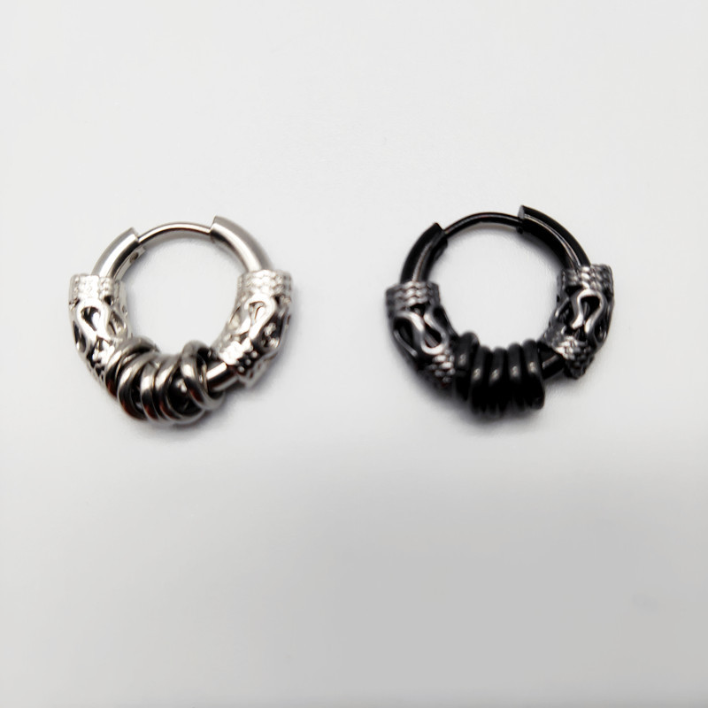 Boucles d'oreilles noires 2,5*12 (1 paire)