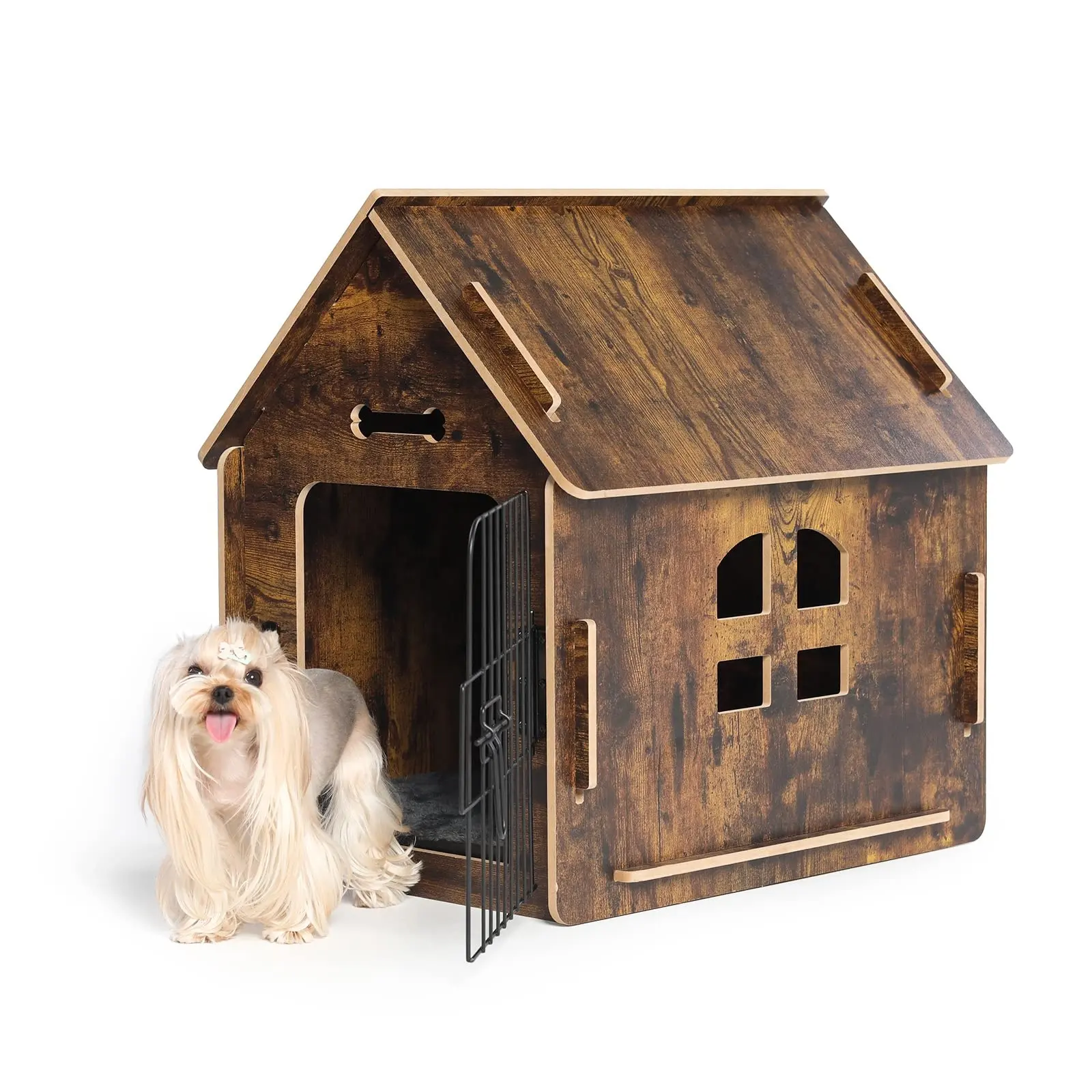 Bâtiment moderne personnalisé de haute qualité intérieur et extérieur niche pour chien en bois chaud en hiver