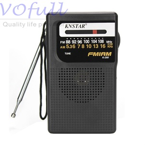 Vofull Portable Digital Alarm Clock Radio <strong>AM</strong> FM Radio Receiver Pocket Radio With Rechargeable Battery - Product Image 1