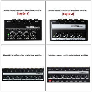 Mini HIFI Headphone Amplifier <strong>4</strong>-Channel 8-Channel One <strong>Input</strong> Eight <strong>Outputs</strong> Signal Splitter Plastic Mini HiFi One <strong>Input</strong> Eight