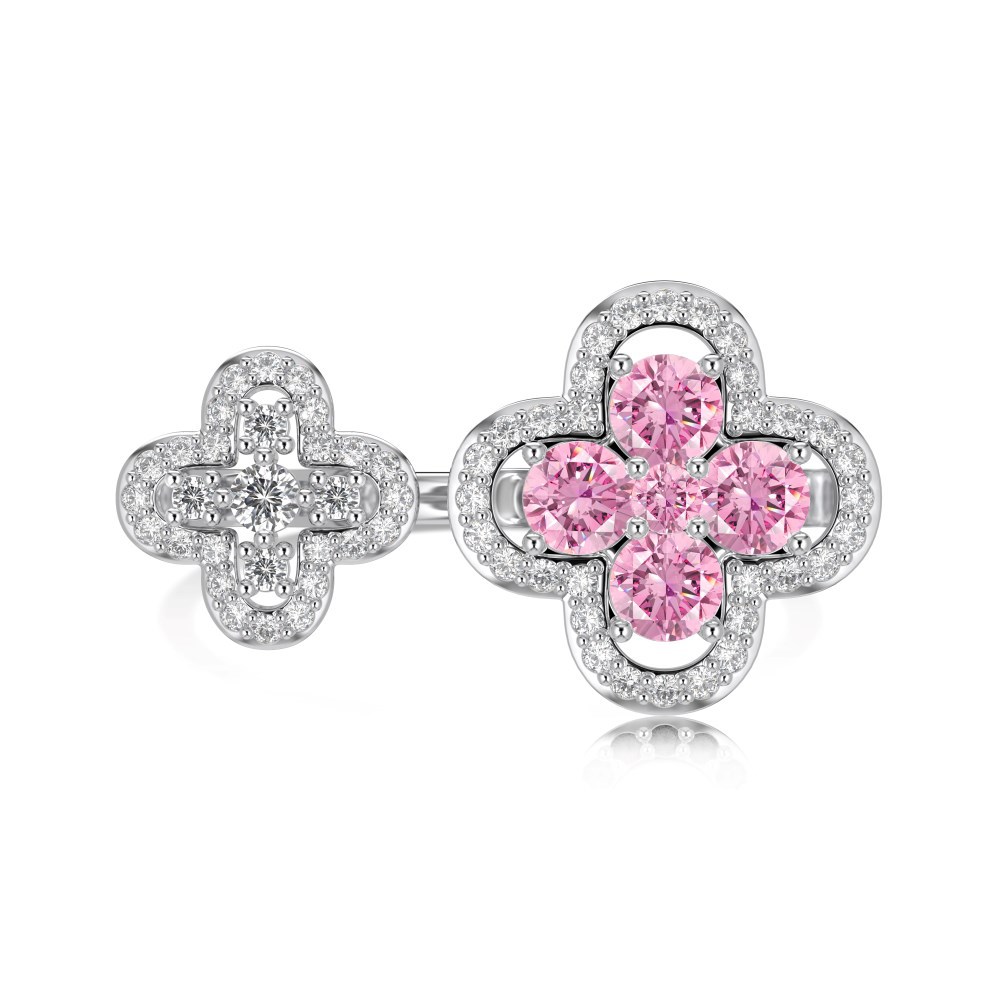 trébol doble#rosa