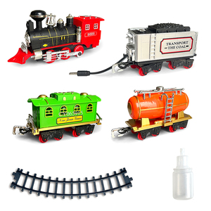Bán buôn điện Train mô hình đồ chơi theo dõi Battery Operated Toy TRAIN SET với khói đèn và âm thanh cho trẻ em - Product Image 4