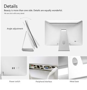Pantalla táctil de computadora monobloque de fábrica de China todo en una computadora y procesador con Wifi