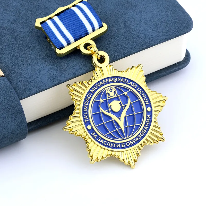 Manufacturer Custom Medalla Medallion Metal Medal 3D Activity Medal Of Honor with Ribbon Bar