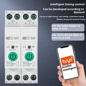 Interruptor temporizador inteligente Tuya Xiaodu Wifi, disyuntor en miniatura de cobre y plástico con Control remoto inalámbrico para uso doméstico