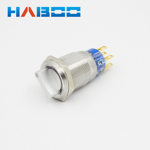 19mm Waterproof Stainless Steel <strong>DPDT</strong> Illuminated Metal Selector <strong>Switch</strong> 2/3 Position <strong>Push</strong> <strong>Button</strong> <strong>Switch</strong> Rotary <strong>Switch</strong> with LED - Product Image 3