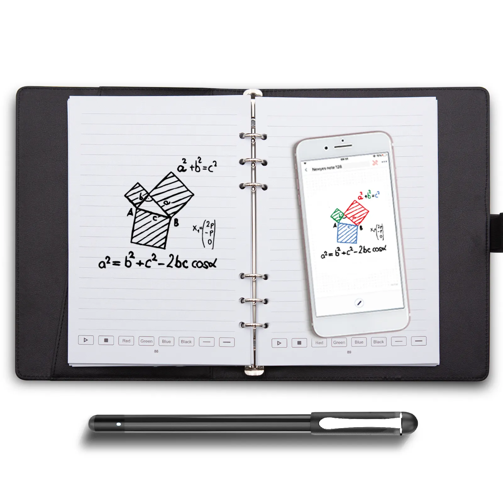 Newyes APP Syncpen A5 Caderno de couro com sincronização em nuvem digital caneta stylus de escrita inteligente com APP