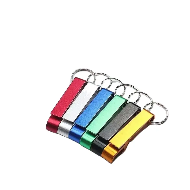 Porte-clés ouvre-boîte Portable en Aluminium coloré, porte-clé personnalisé, cadeau publicitaire personnalisé