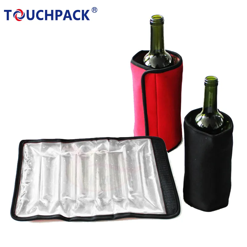 Factory OEM liquid gel wine bottle chilling sleeve bottle sleeve cooler wine freezer bag