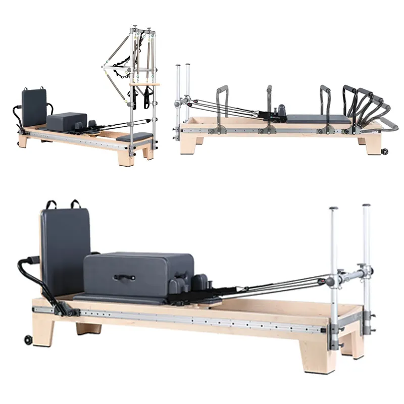 Yoga esercizio fitness attrezzature acero infinity footbar riformatore pilates machine legno