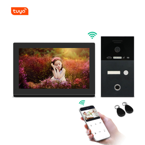 Sistema de intercomunicación con huella dactilar para puerta de 1/2/3/4 familias, casa inteligente, aplicación tuya smart, wifi, ip, de fábrica
