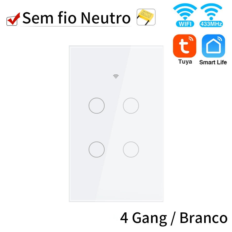 White WIFI wifi 4 gang
