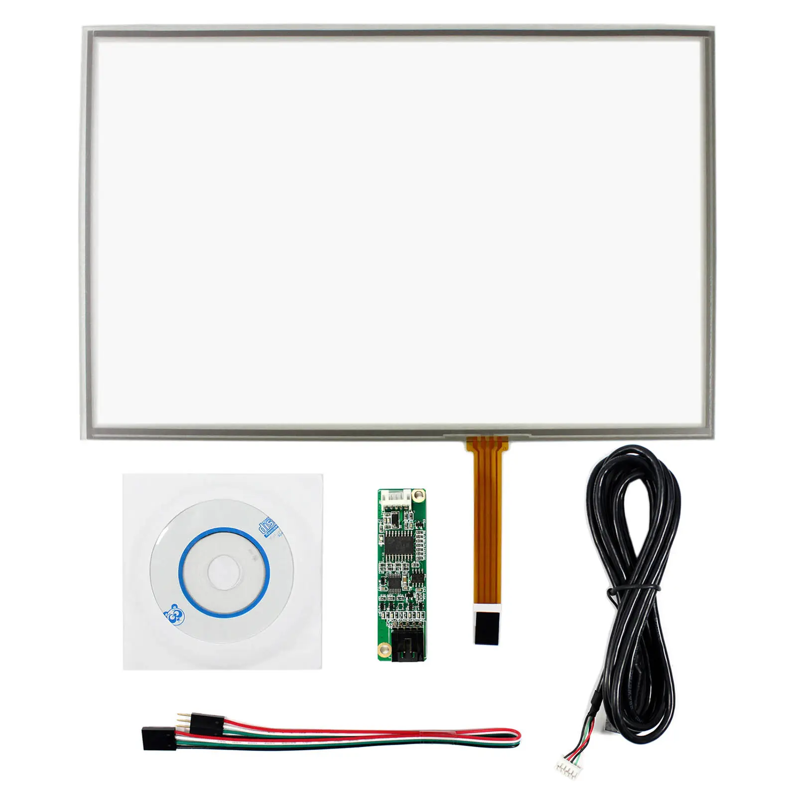 12.1Inch Resistief Touchscreen Lcd-Scherm + Usb-Controller Voor 12.1Inch 2048X2048 Usb Wit Android Systeem Touch Panel Kit