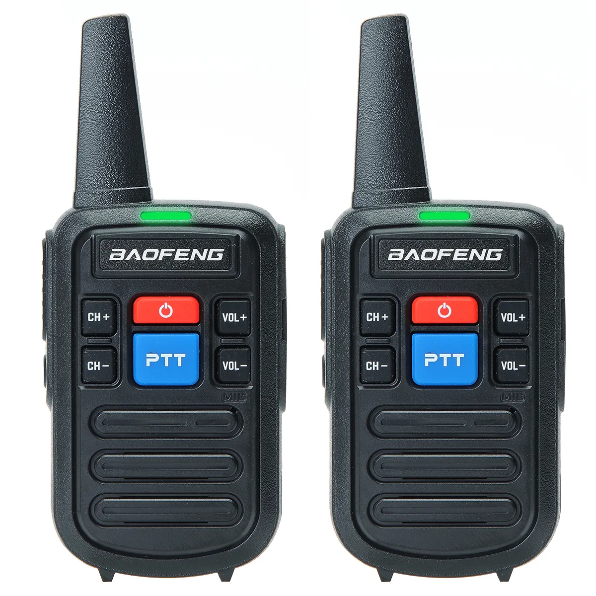 Baofeng Walkie Talkie Mini BF-C50, Tranceiver HF Radio Dua Arah Portabel Radio Ham Comunicador UHF Dual PTT Handy 2 Buah