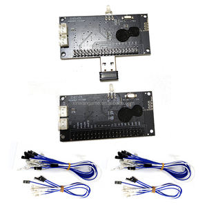 Two-Player 2.4G Wireless <strong>Arcade</strong> Stick <strong>Controller</strong> DIY PC Mame <strong>USB</strong> Board with Encoder Plate Push Buttons Coin Pusher Enclosure