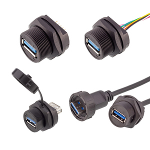 4/9 Pin Quality IP67 Waterproof USB2.0 USB3.0 TYPE C MICRO <strong>USB</strong> Connector Female to Male Cable Plug Thread M20 M25 <strong>USB</strong>