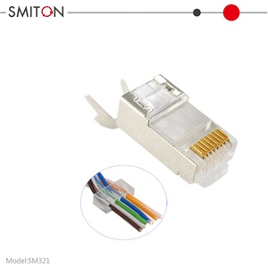Shenzhen produttore Cat7 RJ45 Ethernet 8 p8c scudo connettore applicazione di rete con materiale alloggiamento PC - Product Image 3