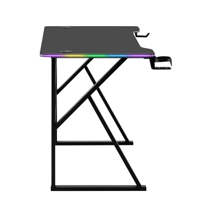 Модный оптовый популярный простой светодиодный игровой стол с RGB компьютерный игровой стол с подстаканницей и крючком для наушников для дома - Product Image 3