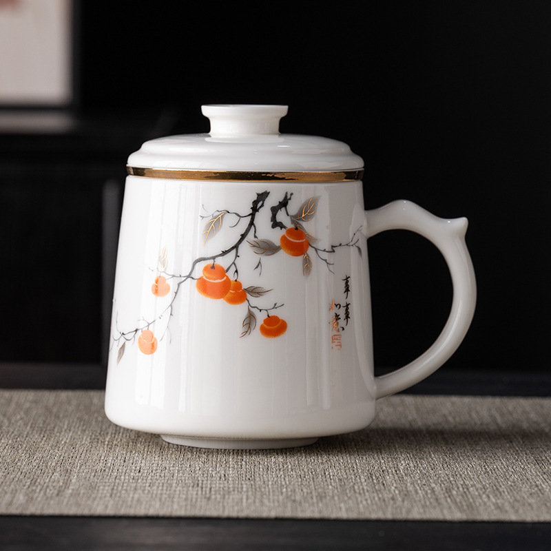 Yangzhi jade porcelain office cup, see picture