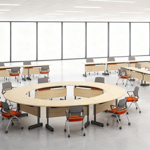 Đồ Nội Thất Trường Học Xếp Chồng Sinh Viên Bàn Và Ghế Tiểu Cuộc Tranh Luận Cạnh Tranh Đa Chức Năng Phòng Di Chuyển Bàn Ghế - Product Image 3