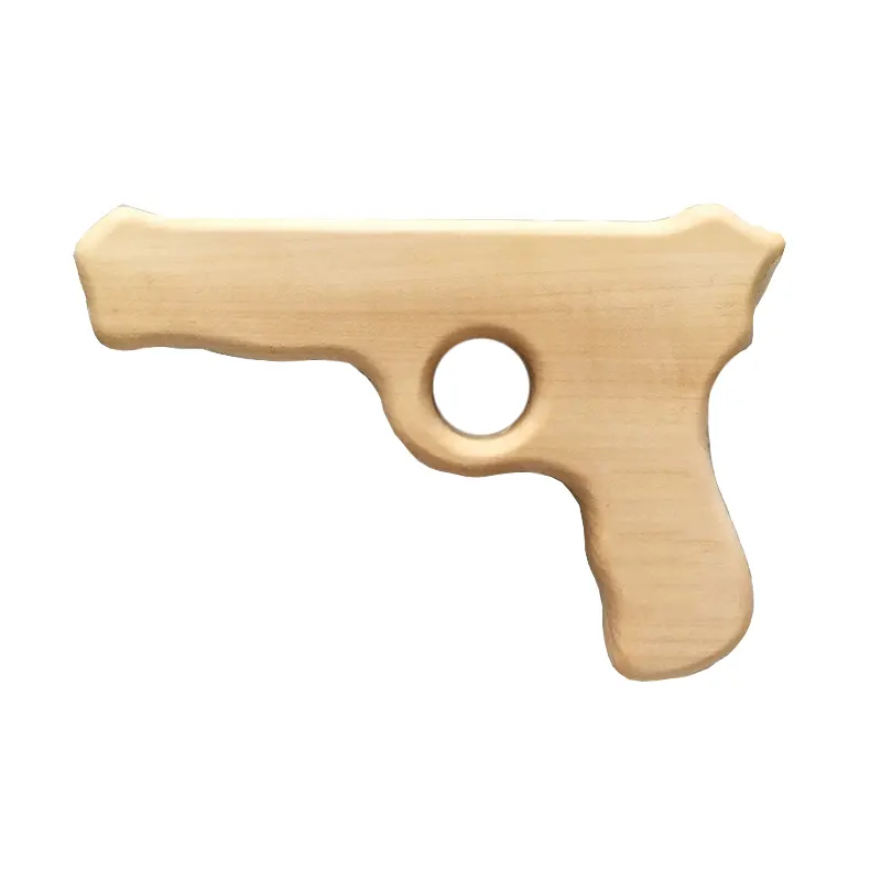 Modello di pistole giocattolo in legno naturale personalizzato fatto a mano all'ingrosso per bambini