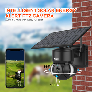 Floodlight 4G Solar Camera 3MP PTZ 4G <strong>Security</strong> Camera <strong>System</strong> 4mp GSM CCTV Network <strong>Wireless</strong> IP Camera - Product Image 4