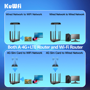 Ethernet cat6 router wireless 2.4g 5g modem wifi 4g VoLTE rj11 porta router per interni 32 utenti sbloccano router 4g con slot per sim card - Product Image 6