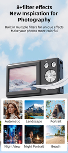Mini cámara digital 4K HD para niños, juguete y regalo de grabación de vídeo con sensor de imagen CMOS y tarjeta de memoria, tipo de medios TF - Product Image 3