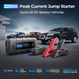 TOPDON fabrika üreticisi V2200Plus 2200Amp 12V güç bankası 2-in-1 motosiklet kamyon araba pil test cihazı güçlendirici paketi Jumpstarter
