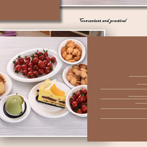 Biyobozunur yemek takımı tek kullanımlık Compostable bambu Pulp <span class=keywords><strong>8oz</strong></span> Bagasse dikdörtgen kase