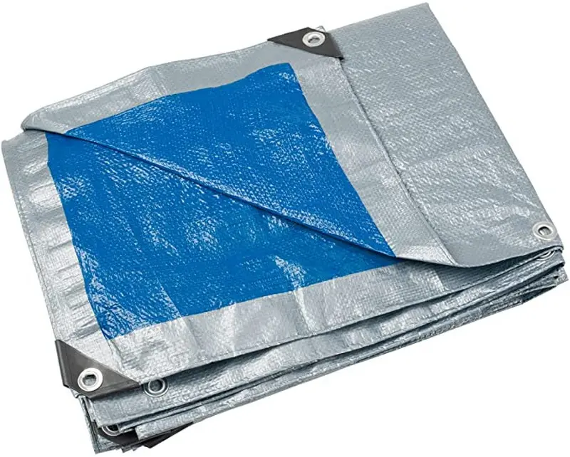 YRH 160gsm Поливиниловая сетка Pe брезент водонепроницаемый лист водонепроницаемый Снежный синий брезент