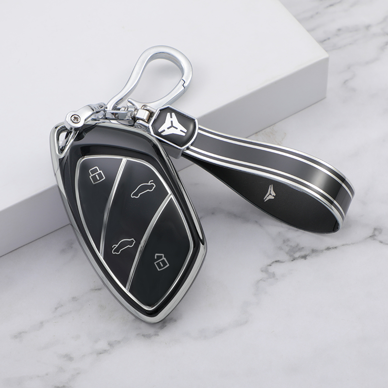 D Black+ Keychain