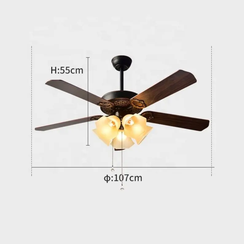 C209 AC/DC 42 inch ceiling fan with light kit with remote control 42 inch ceiling fan with light kit
