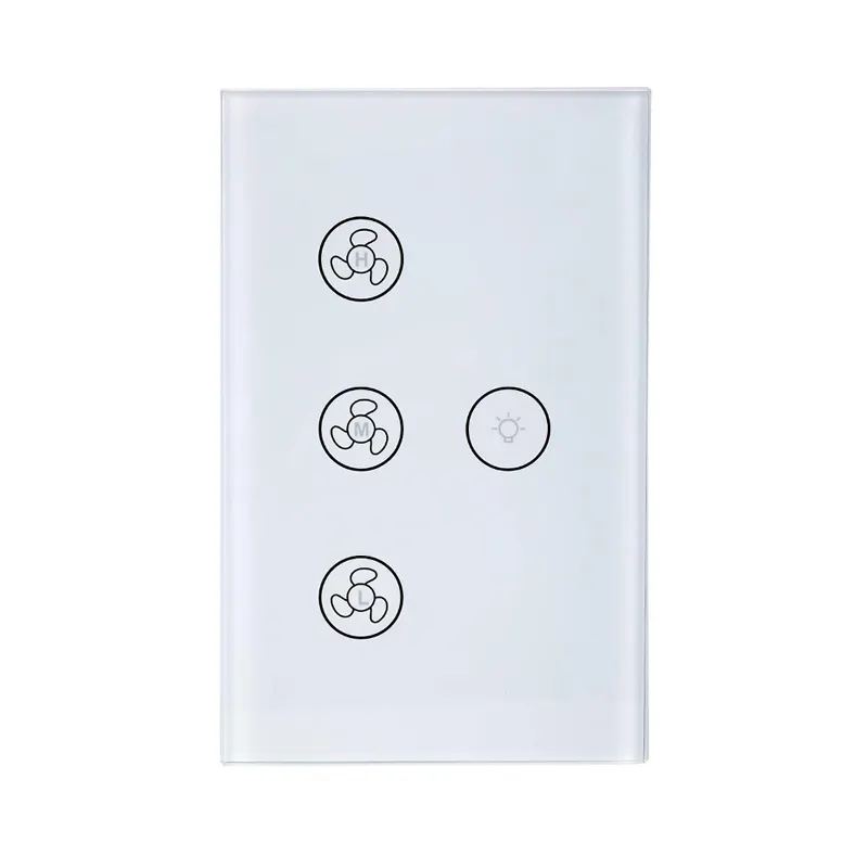 G-Tech plus ventilador inteligente táctil de interruptor de la luz de Panel eléctrico Wifi ventilador de techo interruptor regulador apoya Alexa y Google