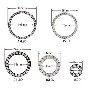 WS2812B 5050 SMD RGB Pixel anello luce DC5V 16/30/45 led modulo circolare indirizzabile per Arduino/ESP8266 stile Design industriale