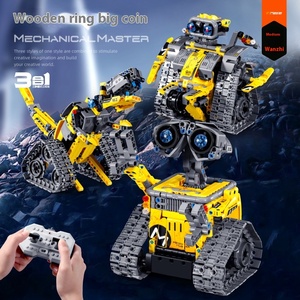 Wanzhi 8027-53STEAM, электрические строительные блоки, 1:24 весы, пластиковый робот-трюк для мальчиков, программирование и игры