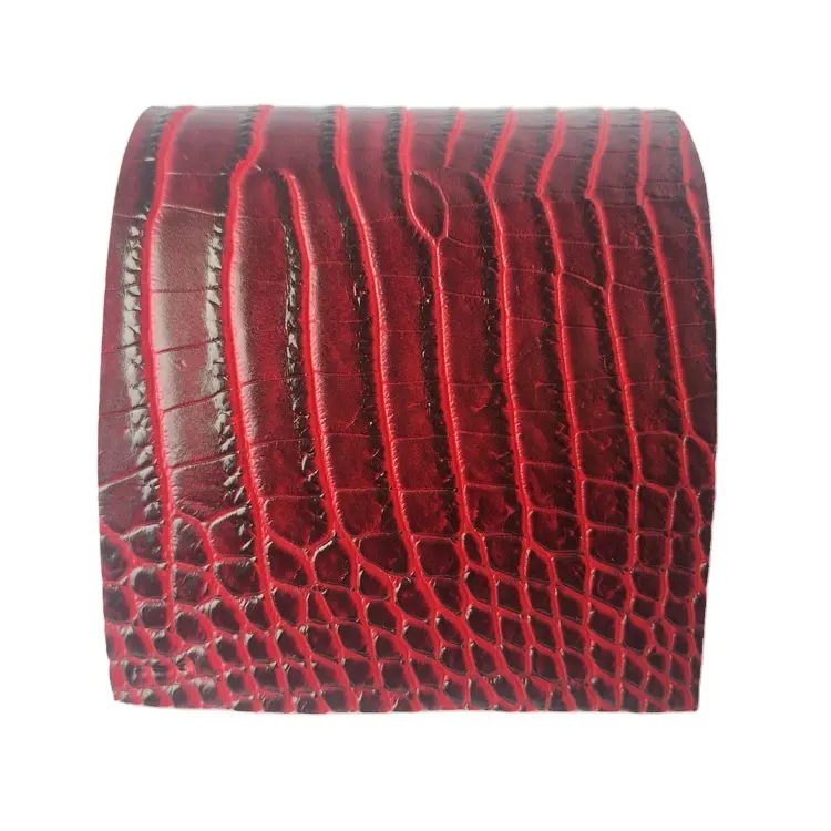 2023 1,2mm patrón de cocodrilo PU cuero PVC cuero para decoración de equipaje caja de vino cubierta de embalaje