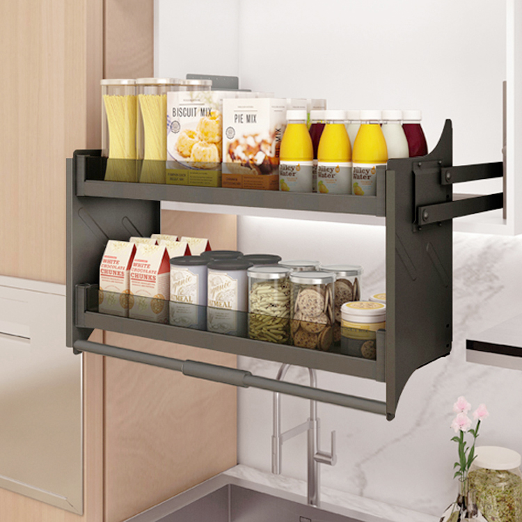 Stainless Steel Kitchen Lift Pull Down Basket Kitchen Elevator Basket