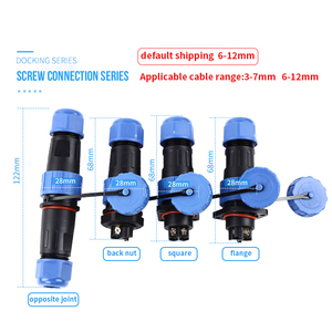 Customized Connectors SP21 2 3 4 5 7 9 <strong>12</strong> Pin IP68 Male Plug + Female In-line Cable <strong>Socket</strong> SP2110/P* SP2111/S* - Product Image 4