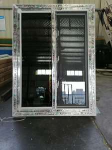 UPVC/PVC <strong>windows</strong> Thailand Hurricane Impact Sliding <strong>Window</strong> with Tinted Reflective Glass and Grill - Product Image 5